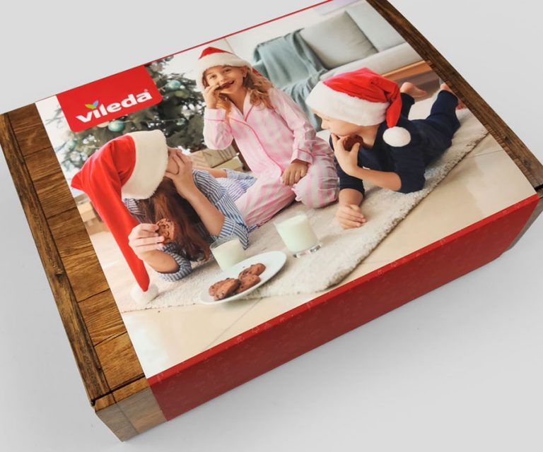 Produkcja, konfekcja, świąteczna paczka Vileda