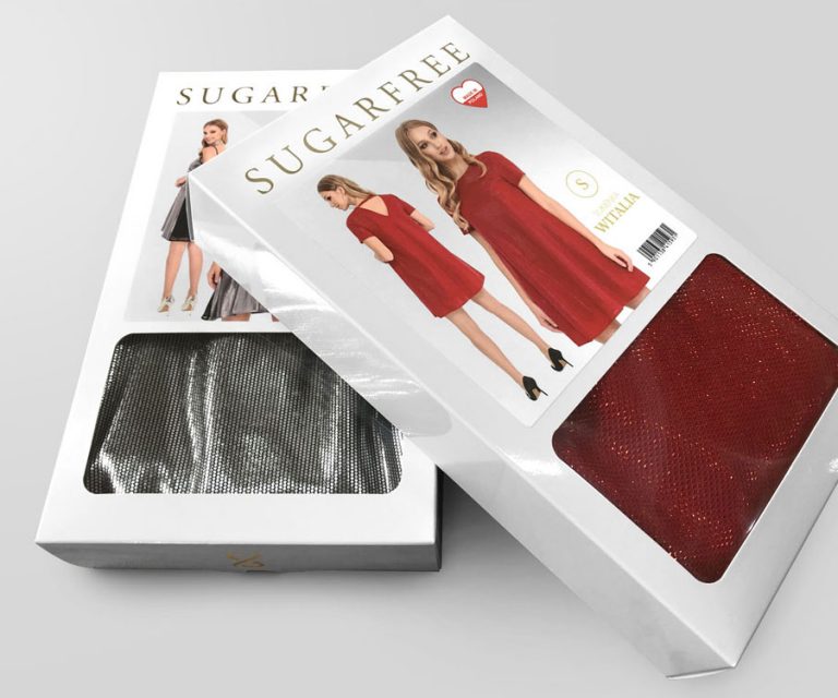 Pudełko z oknem i złoceniami – produkcja, konfekcja