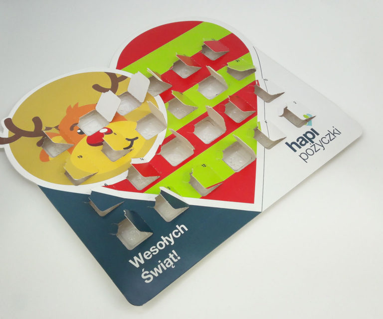 Kalendarz adwentowy z czekoladkami